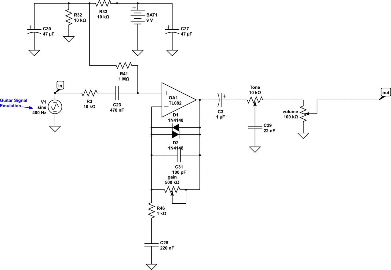 Overdrive Schematic from Wampler Pedals