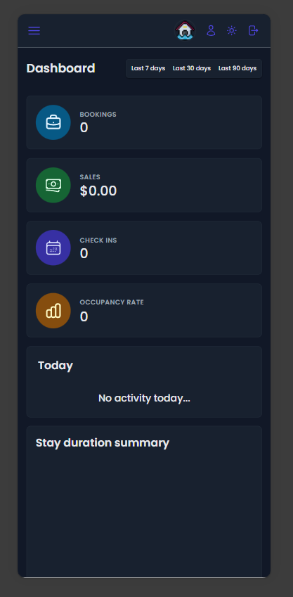 Admin Dashboard - Mobile